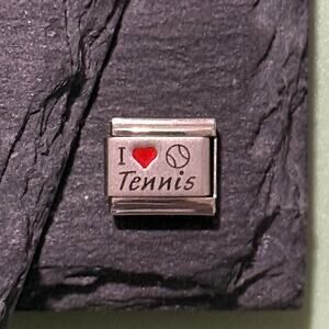 I ♥️ Tennis Italian Charm Bracelet Link